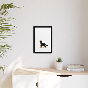 Bernedoodle Butterfly Canvas Art: Watercolor Ink Framed Print image 6