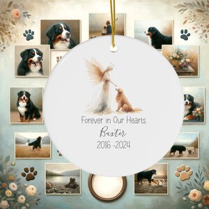 Personalized Golden Retriever Memorial Ornament, Watercolor Design, Custom Pet Name Gift, Personalized Pet Tribute Ceramic Ornament, Pet Loss Gift