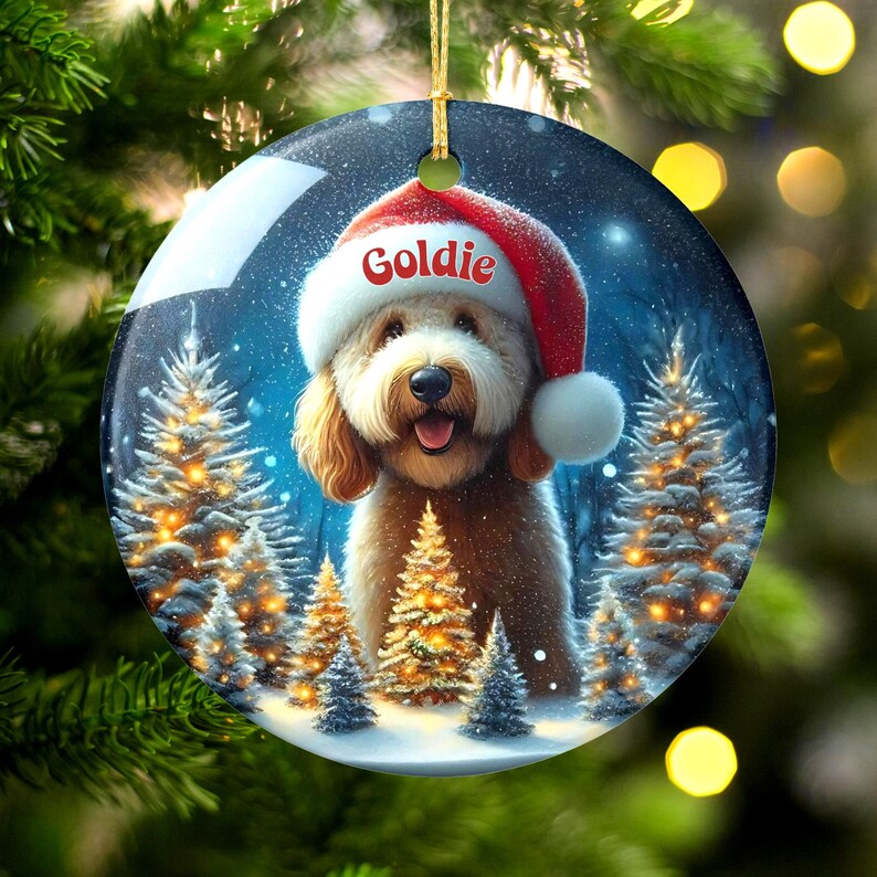 Personalized Dog Christmas Ornament, Custom Pet Photo Holiday Decoration, Unique Dog Lover Gift, Festive Tree Ornaments
