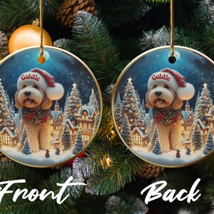 Personalized Dog Christmas Ornament, Custom Pet Holiday Decoration, Unique Dog Lover Gift, Festive Winter Themed Pet Keepsake