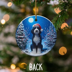 Personalized Dog Christmas Ornament, Custom Pet Holiday Decoration, Dog Lover Gift, Festive Tree Ornament, Pet Memorial Keepsake