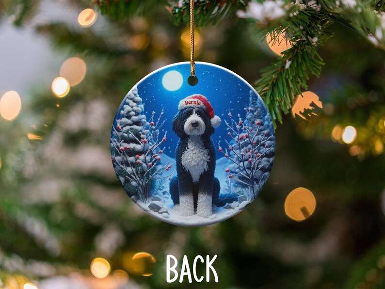 Personalized Dog Christmas Ornament, Custom Pet Holiday Decoration, Dog Lover Gift, Festive Tree Ornament, Pet Memorial Keepsake