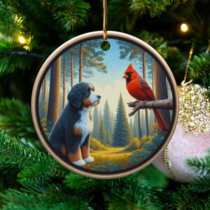 bernedoodle,bird lover gift,cardinal decor,cardinal gift,cardinal ornament,doodle mom gift,garden cardinal,garden decor,goldendoodle,home decor,red cardinal,window ornament