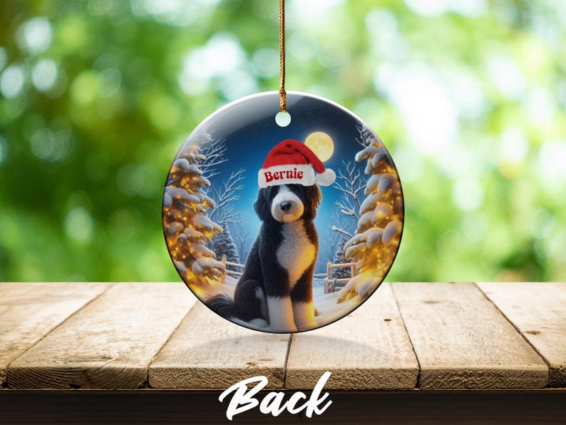 Custom Dog Christmas Ornament, Personalized Pet Photo Holiday Decor, Unique Pet Lover Gift, Festive Dog Tree Decoration
