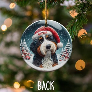 Festive Dog Christmas Ornament, Holiday Tree Decoration, Cute Pet with Santa Hat, Personalized Pet Holiday Keepsake, Dog Lovers Gift