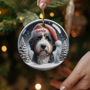 Custom Dog Christmas Ornament, Personalized Pet Holiday Decoration, Festive Dog Lover Gift, Unique Xmas Tree Decor