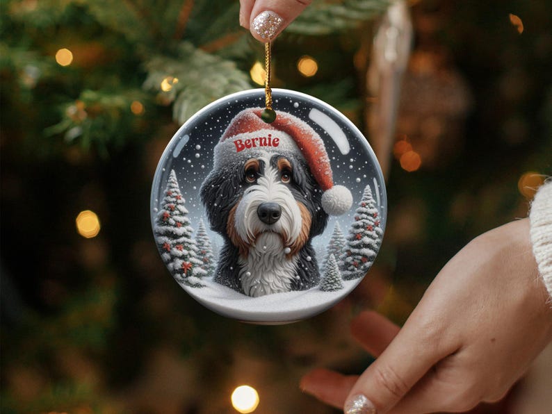 Custom Dog Christmas Ornament, Personalized Pet Holiday Decoration, Festive Dog Lover Gift, Unique Xmas Tree Decor
