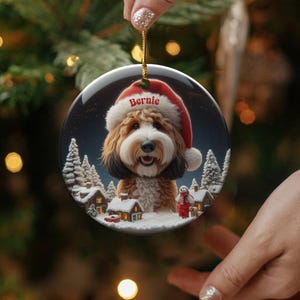 Personalized Christmas Dog Ornament, Custom Dog Photo Ornament, Pet Lovers Gift, Dog Owners Holiday Decor, Christmas Tree Decoration
