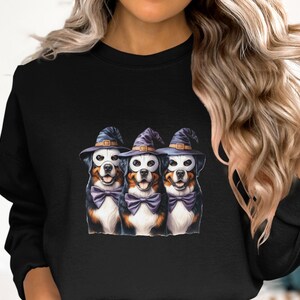 Sudadera de Halloween para amantes de los perros Bernedoodle, camiseta para amantes de los perros Doodle, disfraz de perro de montaña bernés, entusiasta de los perros Doodle, mamá perruna, sudaderas para amantes de las mascotas, camisetas para perros imagen 5