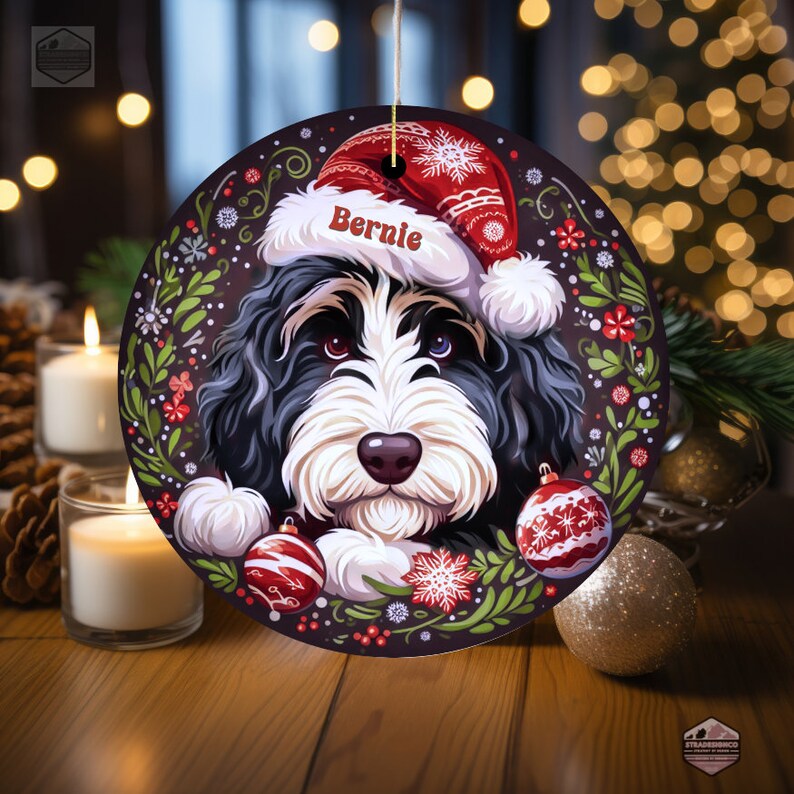 Bernedoodle Ornament - Custom Personalized For You