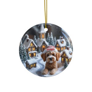 Personalized Christmas Dog Ornament, Custom Pet Photo Decoration, Holiday Tree Decor, Perfect Pet Lover Gift, Unique Keepsake