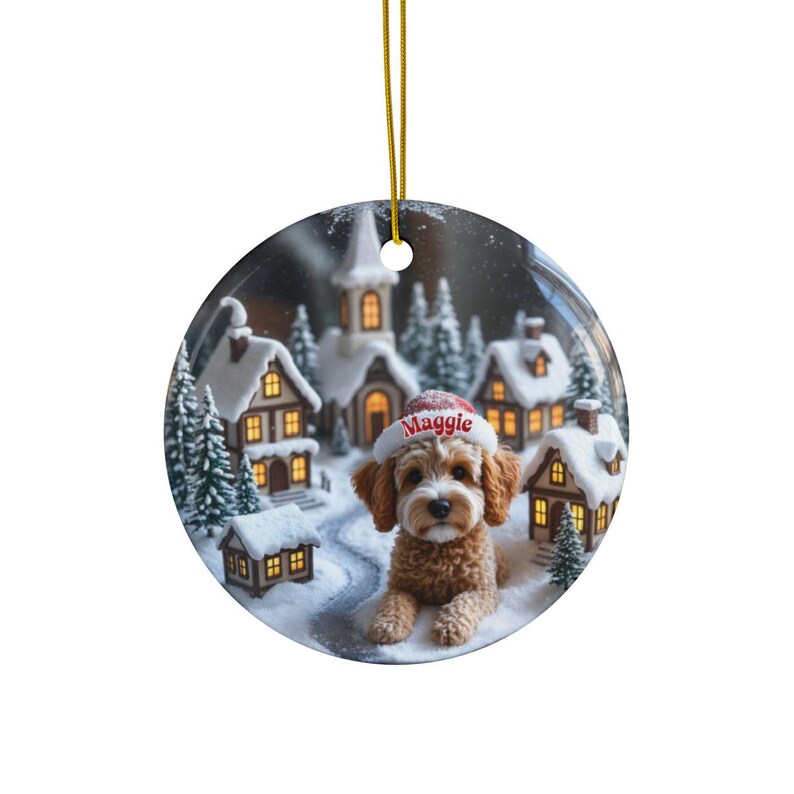 Personalized Christmas Dog Ornament, Custom Pet Photo Decoration, Holiday Tree Decor, Perfect Pet Lover Gift, Unique Keepsake
