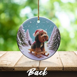 Personalized Dog Christmas Ornament, Custom Pet Holiday Decoration, Dog Lover Gift, Pet Memorial Ornament, Christmas Tree Decoration