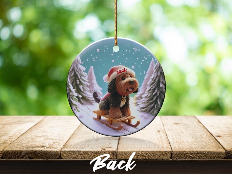 Personalized Dog Christmas Ornament, Custom Pet Holiday Decoration, Dog Lover Gift, Pet Memorial Ornament, Christmas Tree Decoration