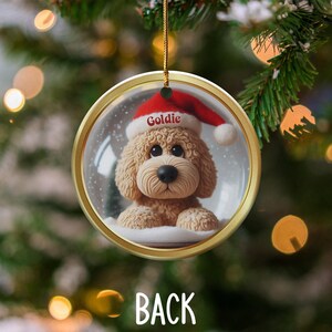 Personalized Dog Christmas Ornament, Custom Pet Ornament, Cute Holiday Decorations, Unique Dog Lover Gift, Special Christmas Keepsake