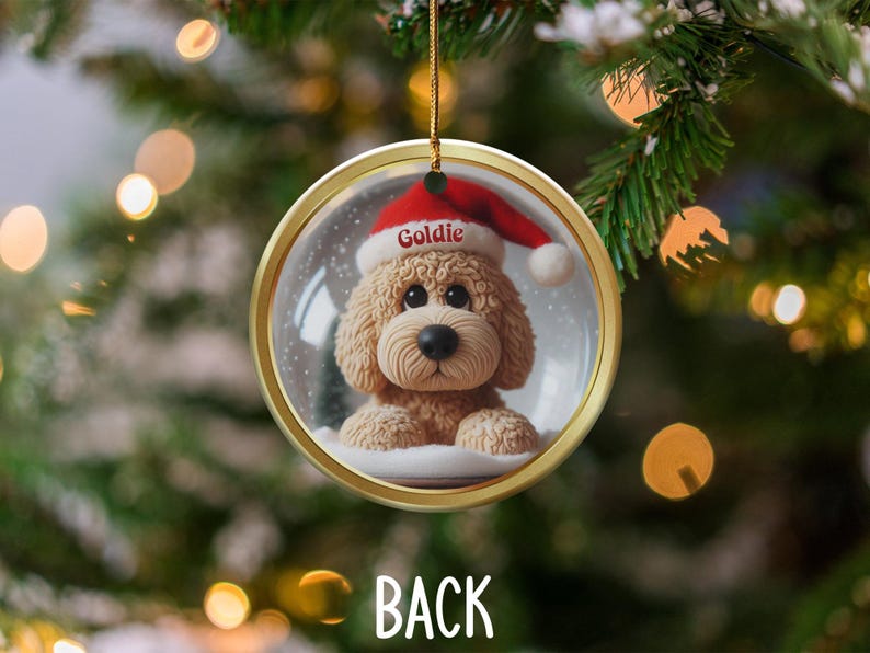 Personalized Dog Christmas Ornament, Custom Pet Ornament, Cute Holiday Decorations, Unique Dog Lover Gift, Special Christmas Keepsake