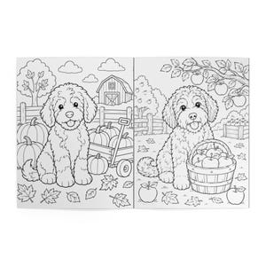 Malbuch „Gemütliche Bernedoodle-Abenteuer“ | Szenen für Hundeliebhaber das ganze Jahr über Bild 10