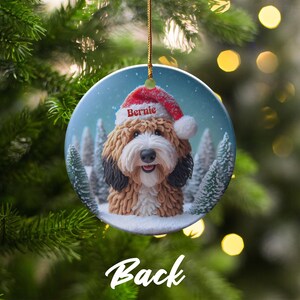 Personalized Dog Christmas Ornament, Custom Pet Holiday Decoration, Dog Lover Gift, Cute Pet Memorial Keepsake