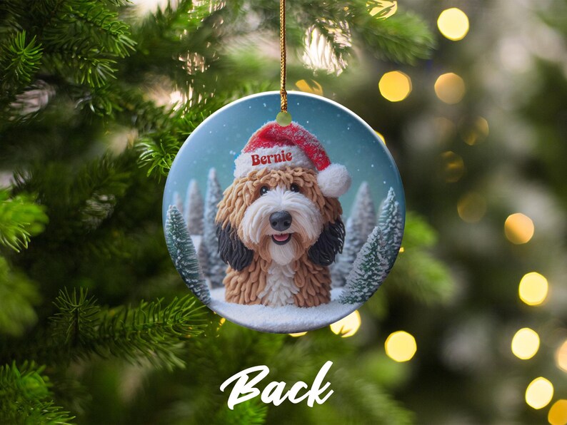 Personalized Dog Christmas Ornament, Custom Pet Holiday Decoration, Dog Lover Gift, Cute Pet Memorial Keepsake
