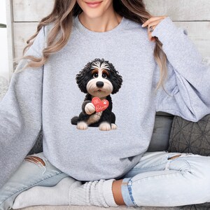 Bernedoodle mom sweatshirt,berndoodle mom, mom sweatshirt, valentine bernedoodle, valentine dog gift, dog sweatshirt, personalized dog sweatshirt,doodle mama, doodle fan, bernedoodle enthusiast gift.