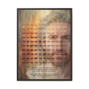 Setenta veces siete lienzo abstracto – El perdón de Jesucristo, decoración cristiana para el hogar imagen 5