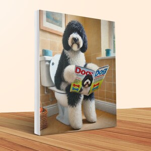 Dekoracja na płótnie z motywem psa Doodle, bernedoodle, goldendoodle, owczarka niemieckiego, prezent dla miłośników psów Doodle, prezent dla mamy psa, taty Doodle, osoby lubiącej psy Doodle! zdjęcie 4