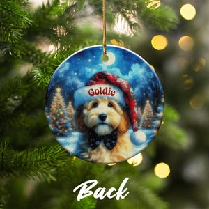 Personalized Dog Christmas Ornament, Custom Pet Holiday Decoration, Cute Puppy Christmas Tree Ornament Gift, Pet Lover Decor