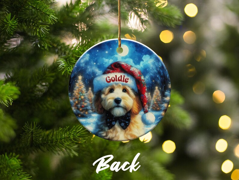 Personalized Dog Christmas Ornament, Custom Pet Holiday Decoration, Cute Puppy Christmas Tree Ornament Gift, Pet Lover Decor