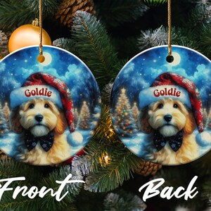 Custom Dog Christmas Ornament, Personalized Pet Holiday Decoration, Custom Pet Photo Ornament, Dog Lover Gift, Festive Pet Keepsake