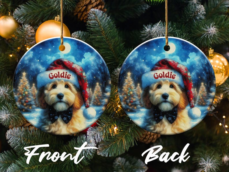 Custom Dog Christmas Ornament, Personalized Pet Holiday Decoration, Custom Pet Photo Ornament, Dog Lover Gift, Festive Pet Keepsake
