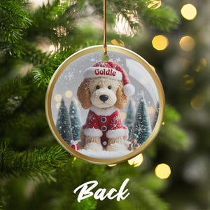 Personalized Dog Christmas Ornament, Custom Pet Holiday Decoration, Dog Lover Gift, Cute Puppy Christmas Tree Bauble, Festive Pet Keepsake