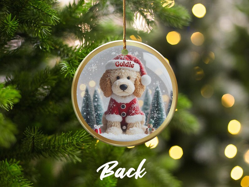 Personalized Dog Christmas Ornament, Custom Pet Holiday Decoration, Dog Lover Gift, Cute Puppy Christmas Tree Bauble, Festive Pet Keepsake