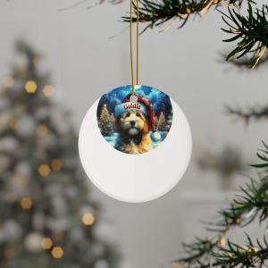 Personalized Christmas Dog Ornament, Custom Pet Photo Ornament for Tree, Unique Holiday Gift for Pet Owners
