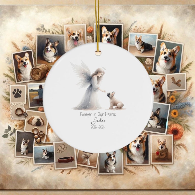 French Bull Dog memorial ornament,dog mom gifts,dog christmas gifts,gifts for dog owners,gifts for dog lovers,dog picture ornament,cat lovers gift,dog memorial gifts,pet memorial gifts,mothers day gift