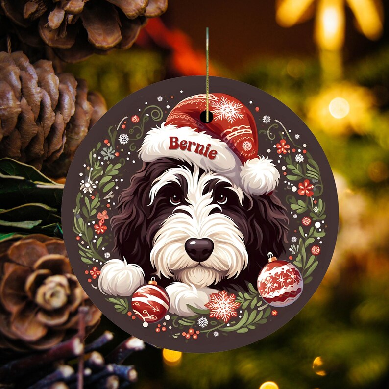 Bernedoodle Ornament - Custom Personalized For You