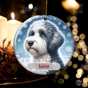 Personalized Sheepadoodle Ornament