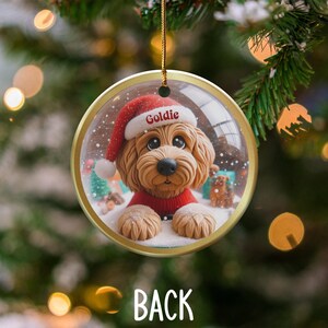 Custom Dog Christmas Ornament, Personalized Pet Holiday Decoration, Cute Canine Keepsake, Festive Tree Hanging Decor