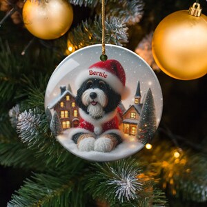 Dog Christmas Tree Ornament, Holiday Pet Decoration, Dog Lover Gift, Custom Pet Ornament, Xmas Tree Decor, Personalized Dog Ornament