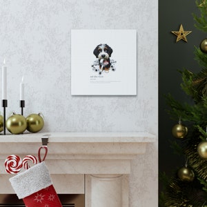 Personalized Custom Bernedoodle Canvas Art, Home Decor of Your Doodle Dog, Exquisite quality, vivid resolution, 6x6 to 12x12 Inches,Pet Gift image 8