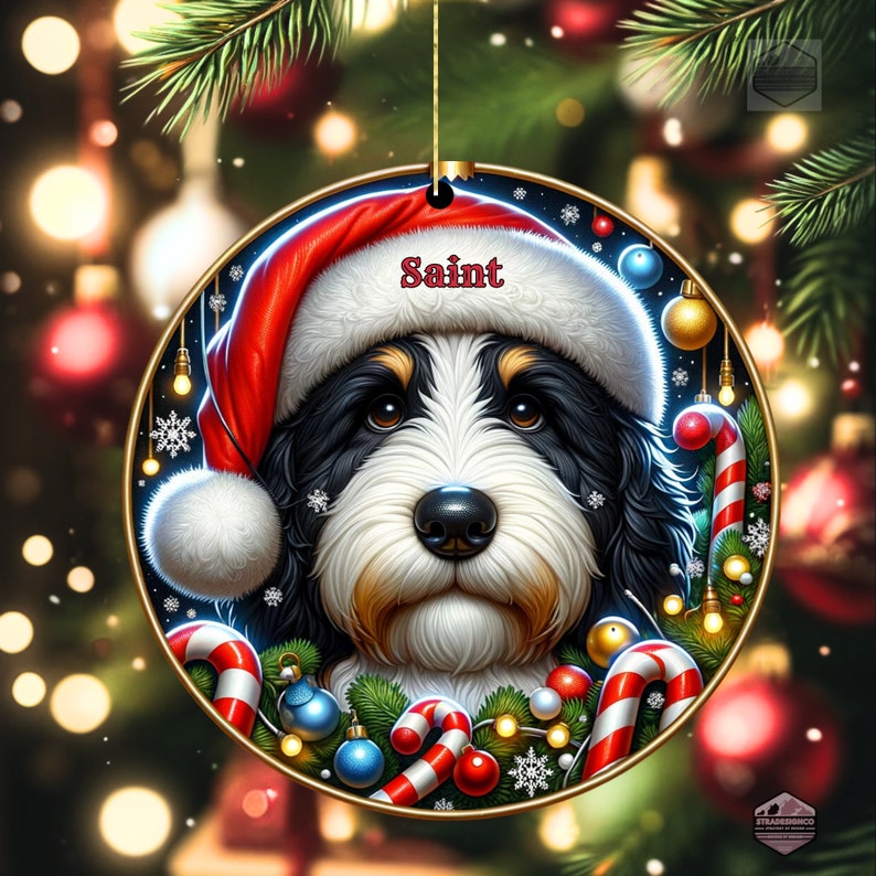 Bernedoodle Ornament - Custom Personalized For You