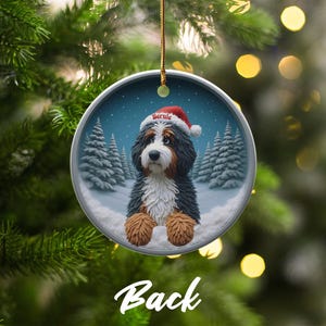 Personalized Dog Christmas Ornament, Custom Pet Holiday Decor, Unique Pet Lover Gift, Festive Tree Decoration, Dog Memorial Keepsake