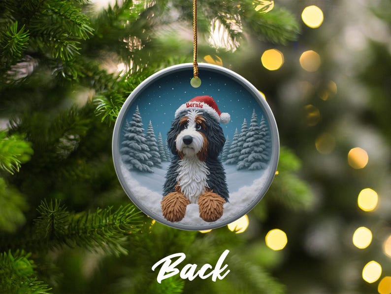 Personalized Dog Christmas Ornament, Custom Pet Holiday Decor, Unique Pet Lover Gift, Festive Tree Decoration, Dog Memorial Keepsake