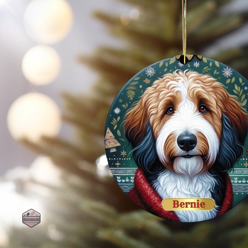 Bernedoodle Ornament - Custom Personalized For You