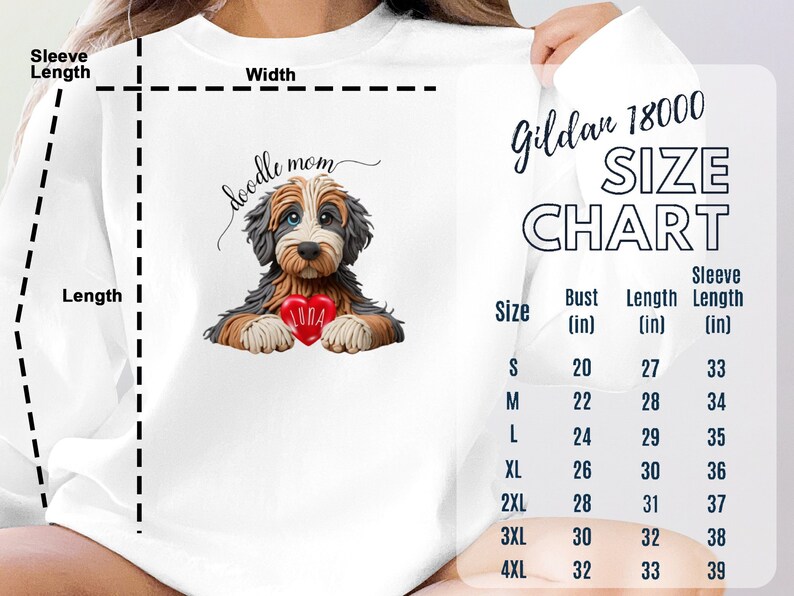 Sudadera personalizada para mamás de Bernedoodle, con el nombre del perro personalizado. imagen 10