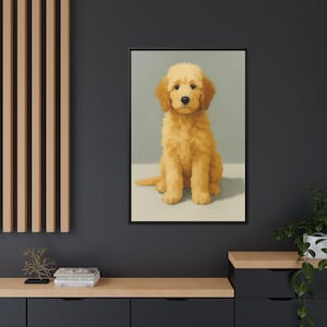 Goldendoodle Oil Painting Canvas Print: Framed Dog Wall Art image 8