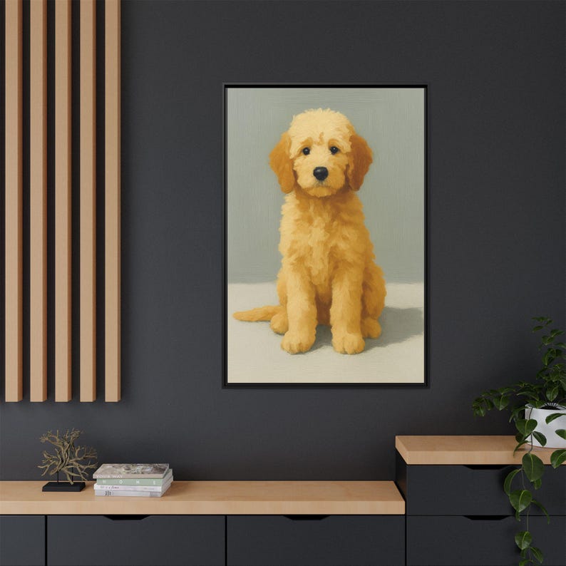 Goldendoodle Oil Painting Canvas Print: Framed Dog Wall Art image 8