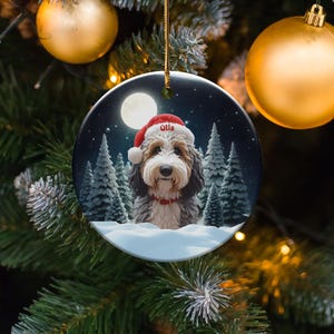 Custom Dog Christmas Ornament, Personalized Pet Decoration, Unique Holiday Gift, Cute Pet Keepsake, Pet Lover Christmas Decor