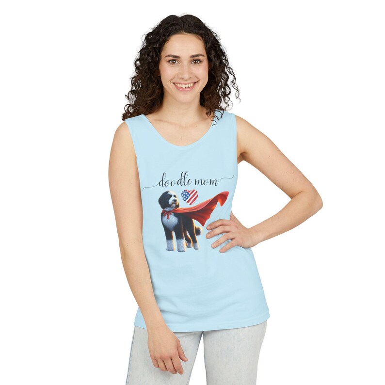 Doodle Dog Mom Tank Top: Ring-Spun Cotton, Summer Style image 1