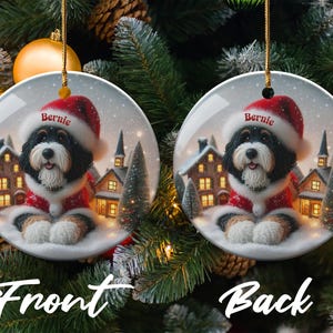 Personalized Dog Christmas Ornament, Custom Pet Photo Holiday Decoration, Unique Pet Lover Gift, Dog Memorial Keepsake, Xmas Tree Decor