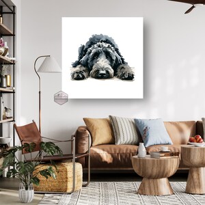 Doodle Dog, watercolor art, golden doodle, bernedoodle canvas, sheepadoodle, mama, dog mom canvas, dog art, dog mom art, Doodle lover art, doodle canvas art, water color canvas, hig-resolution canvas,amazing dog design,dog designer art, high-end gift
